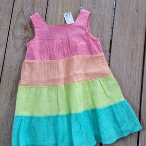 NWT Baby GAP Tiered Lined Sundress 18-24 Mos